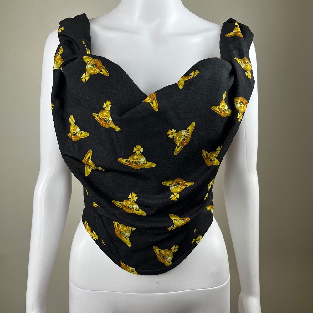 Vivienne Westwood Orb Print Sunday Corset Top